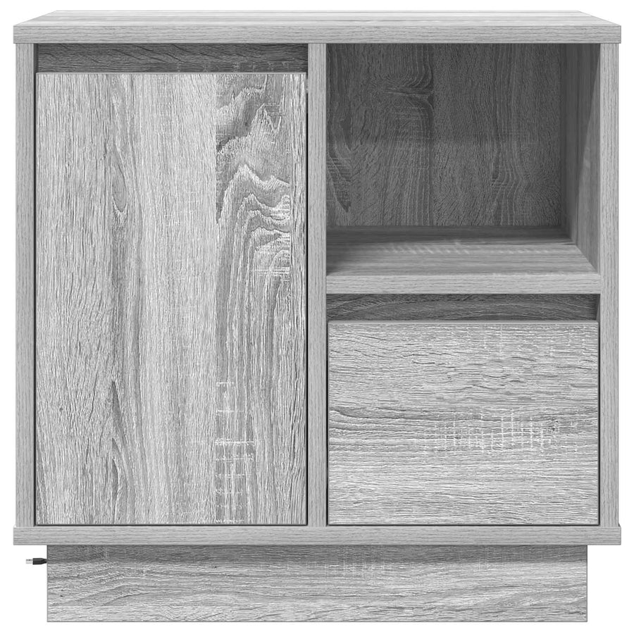 Nachtkastje met lade Grijs 50 x 34,5 x 50 cm. Bewerkt hout