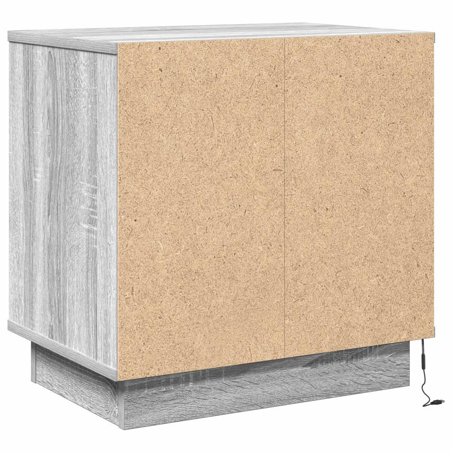 Nachtkastje 2 pcs Grijs 50 x 34,5 x 50 cm. Bewerkt hout