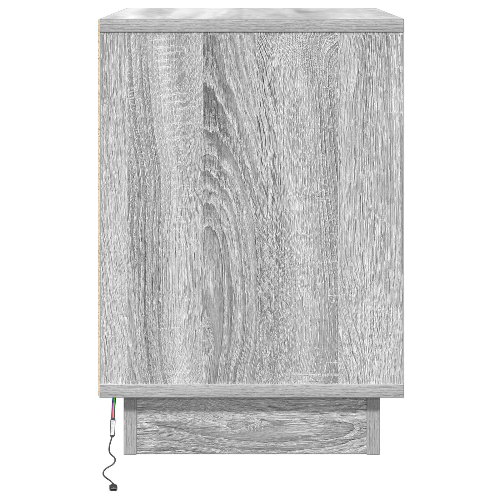 Nachtkastje 2 pcs Grijs 50 x 34,5 x 50 cm. Bewerkt hout