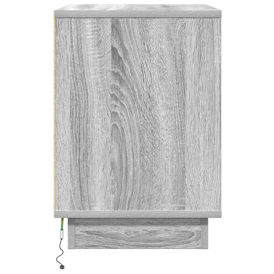 Nachtkastje 2 pcs Grijs 50 x 34,5 x 50 cm. Bewerkt hout