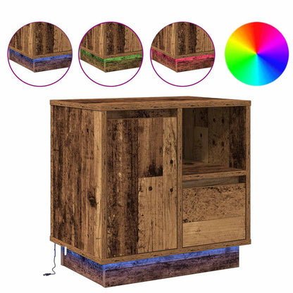 Nachtkastje 2 pcs Oudhout 50 x 34,5 x 50 cm. Bewerkt hout