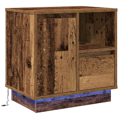 Nachtkastje 2 pcs Oudhout 50 x 34,5 x 50 cm. Bewerkt hout