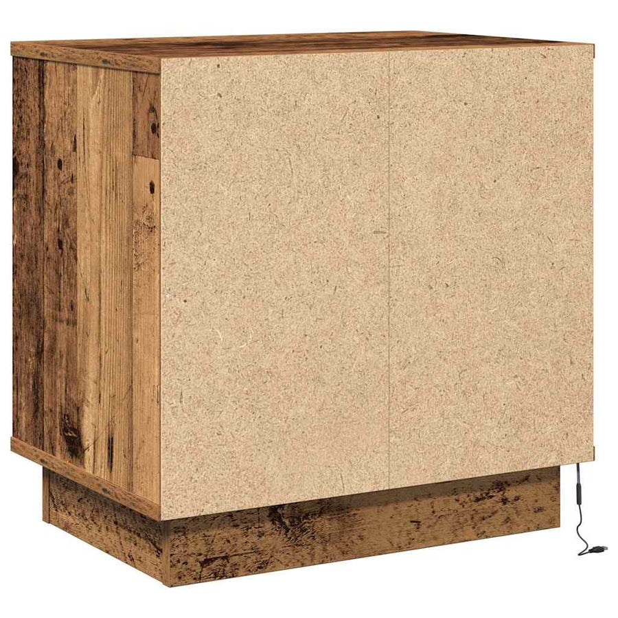 Nachtkastje 2 pcs Oudhout 50 x 34,5 x 50 cm. Bewerkt hout