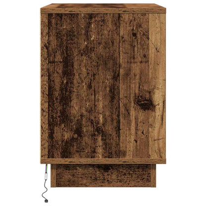 Nachtkastje 2 pcs Oudhout 50 x 34,5 x 50 cm. Bewerkt hout