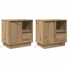 Nachtkastje 2 pcs Artisan Eiken 50 x 34,5 x 50 cm. Bewerkt hout