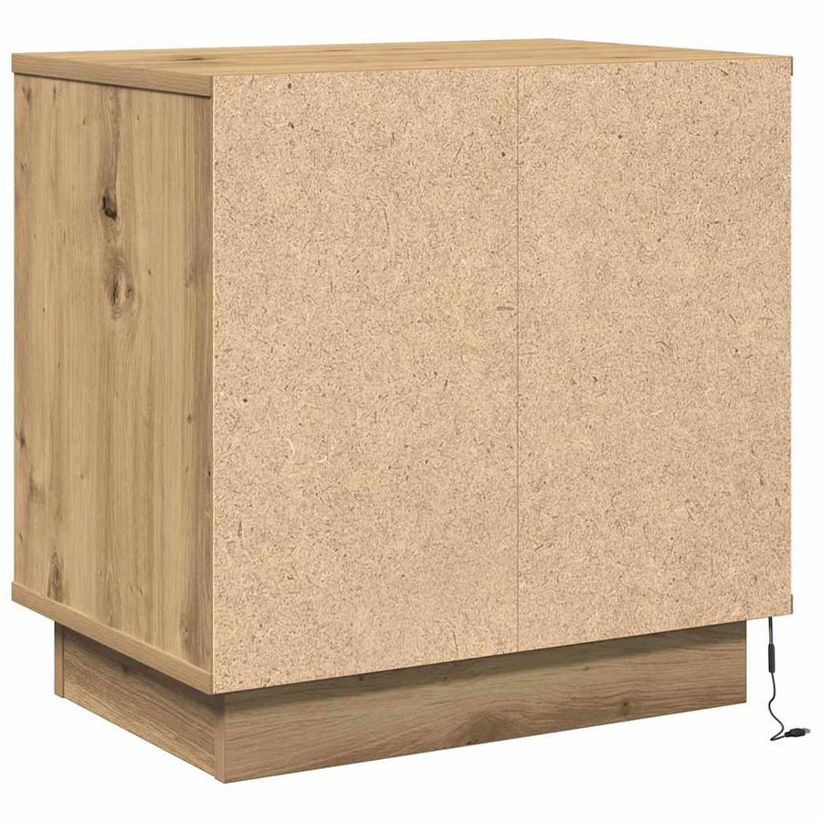 Nachtkastje 2 pcs Artisan Eiken 50 x 34,5 x 50 cm. Bewerkt hout