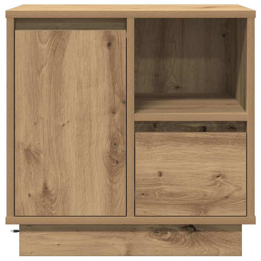Nachtkastje 2 pcs Artisan Eiken 50 x 34,5 x 50 cm. Bewerkt hout