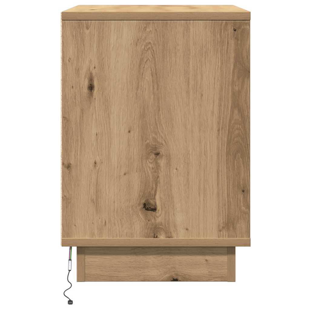 Nachtkastje 2 pcs Artisan Eiken 50 x 34,5 x 50 cm. Bewerkt hout