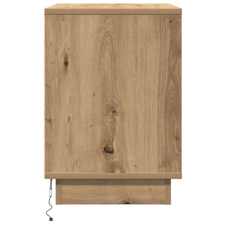 Nachtkastje 2 pcs Artisan Eiken 50 x 34,5 x 50 cm. Bewerkt hout