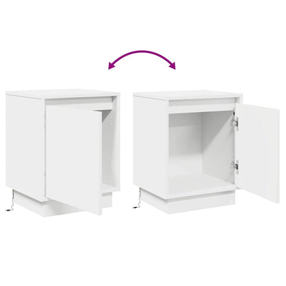 Nachtkastje 2 pcs Wit 39 x 34,5 x 50 cm Bewerkt hout