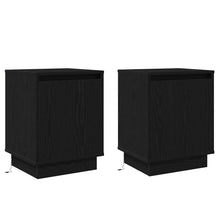 Nachtkastje 2 pcs Zwart Eiken 39 x 34,5 x 50 cm Bewerkt hout