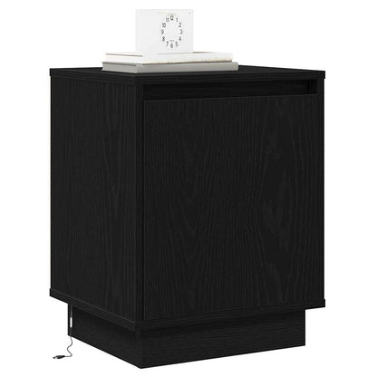 Nachtkastje 2 pcs Zwart Eiken 39 x 34,5 x 50 cm Bewerkt hout