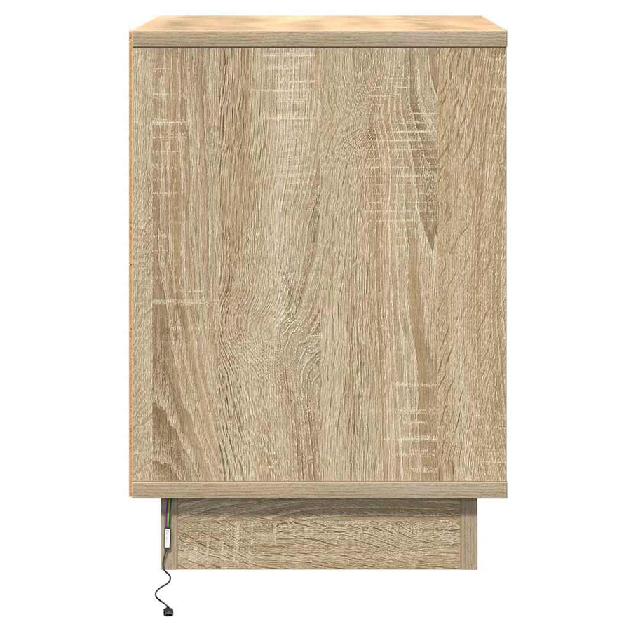 Nachtkastje Sonoma Eiken 39 x 34,5 x 50 cm Bewerkt hout