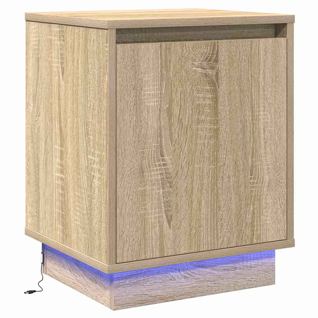 Nachtkastje 2 pcs Sonoma Eiken 39 x 34,5 x 50 cm Bewerkt hout