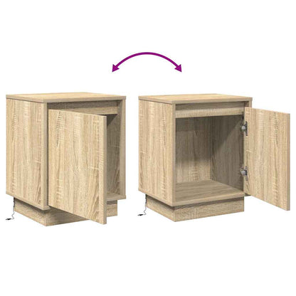 Nachtkastje 2 pcs Sonoma Eiken 39 x 34,5 x 50 cm Bewerkt hout