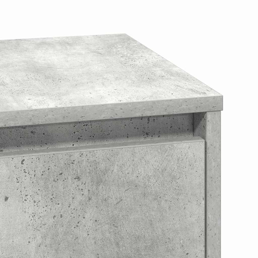 Nachtkastje 2 pcs Beton Grijs 39 x 34,5 x 50 cm Bewerkt hout