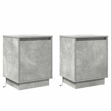 Nachtkastje 2 pcs Beton Grijs 39 x 34,5 x 50 cm Bewerkt hout
