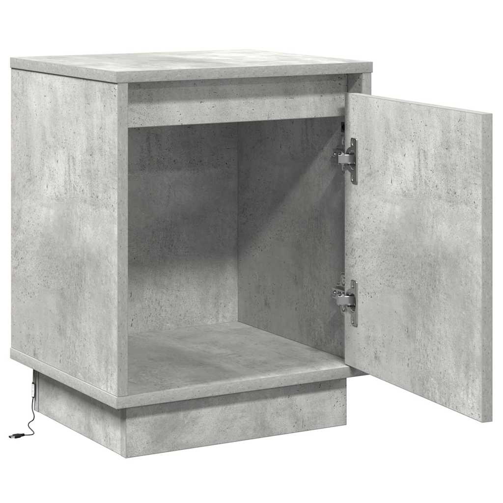 Nachtkastje 2 pcs Beton Grijs 39 x 34,5 x 50 cm Bewerkt hout