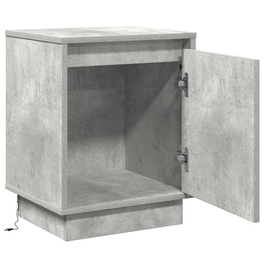 Nachtkastje 2 pcs Beton Grijs 39 x 34,5 x 50 cm Bewerkt hout