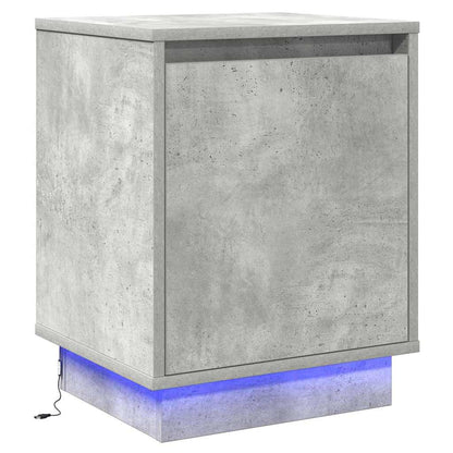 Nachtkastje 2 pcs Beton Grijs 39 x 34,5 x 50 cm Bewerkt hout