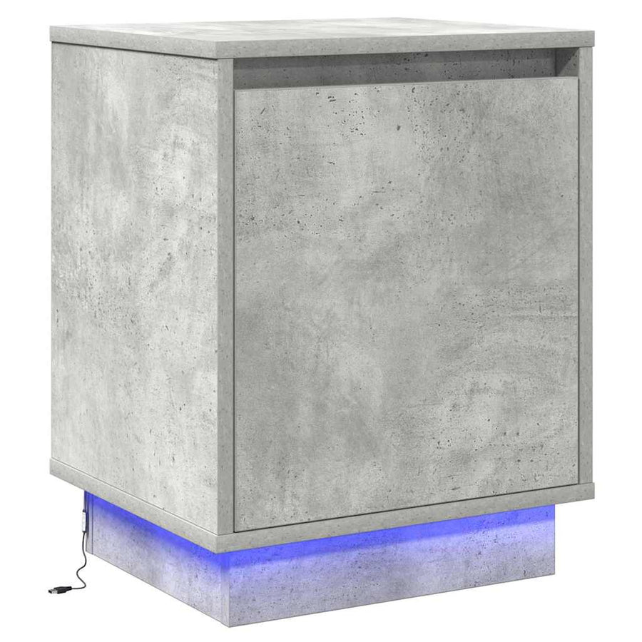 Nachtkastje 2 pcs Beton Grijs 39 x 34,5 x 50 cm Bewerkt hout