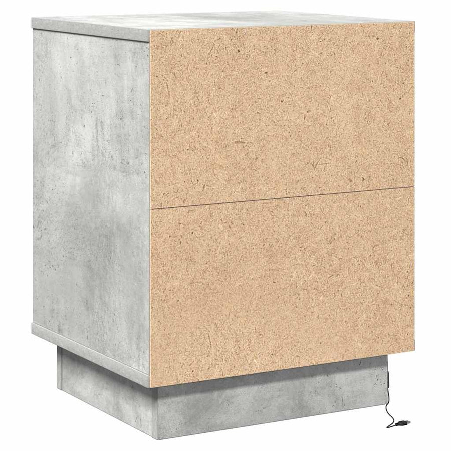 Nachtkastje 2 pcs Beton Grijs 39 x 34,5 x 50 cm Bewerkt hout