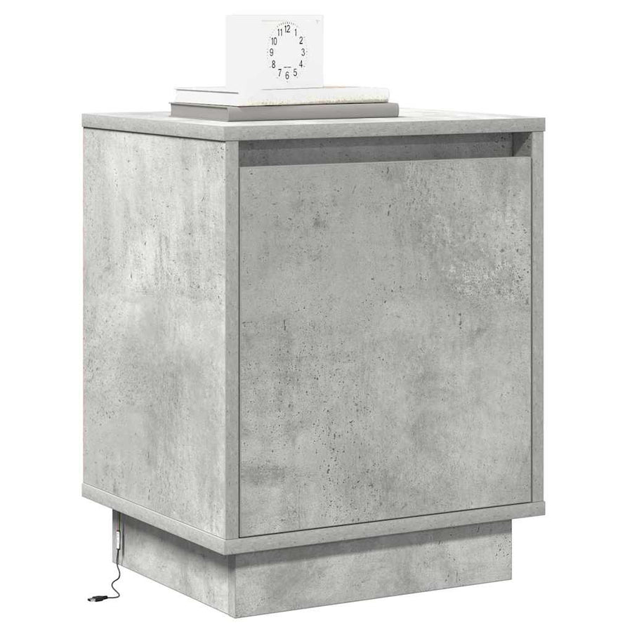 Nachtkastje 2 pcs Beton Grijs 39 x 34,5 x 50 cm Bewerkt hout