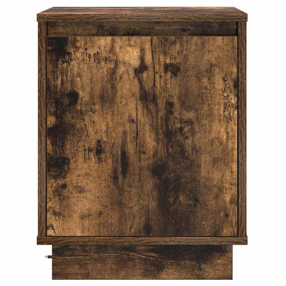 Nachtkastje Gerookt eiken 39 x 34,5 x 50 cm Bewerkt hout