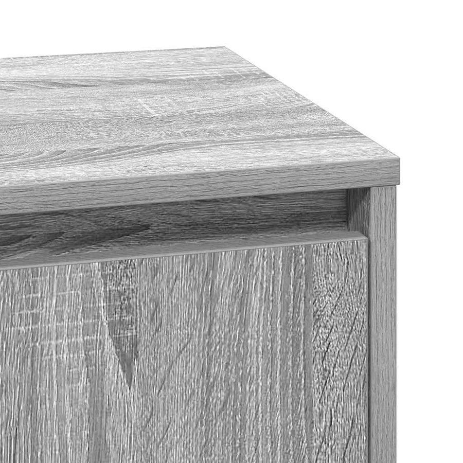 Nachtkastje Grijs 39 x 34,5 x 50 cm Bewerkt hout
