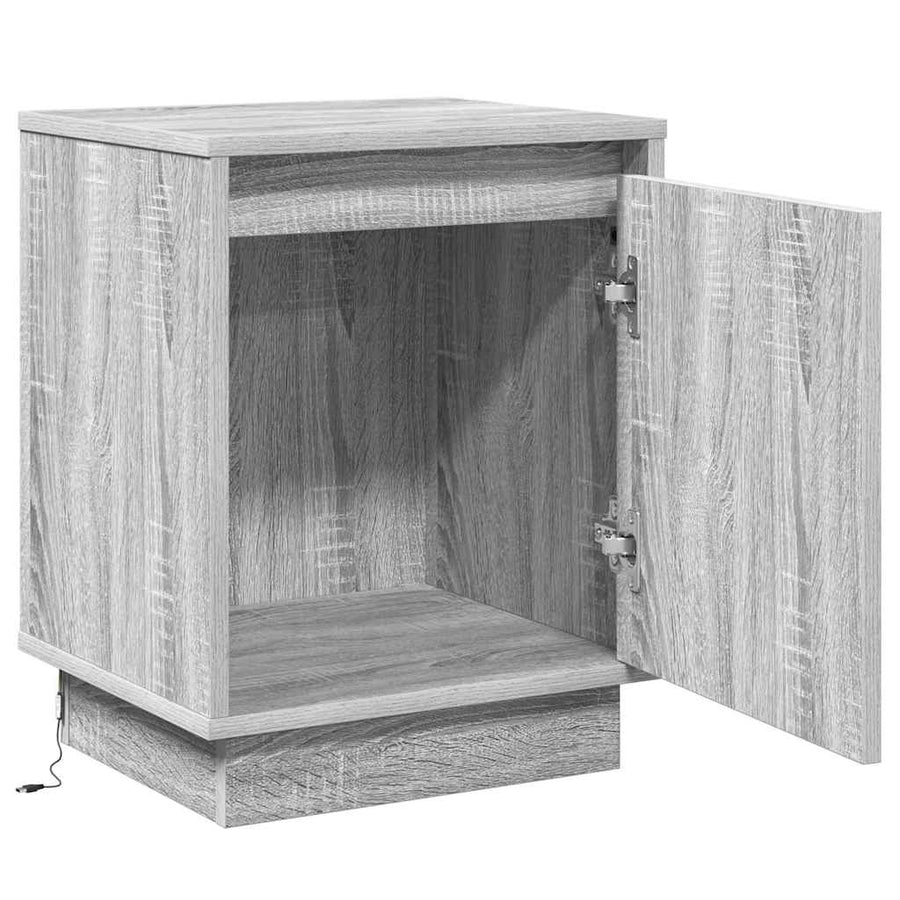 Nachtkastje 2 pcs Grijs 39 x 34,5 x 50 cm Bewerkt hout