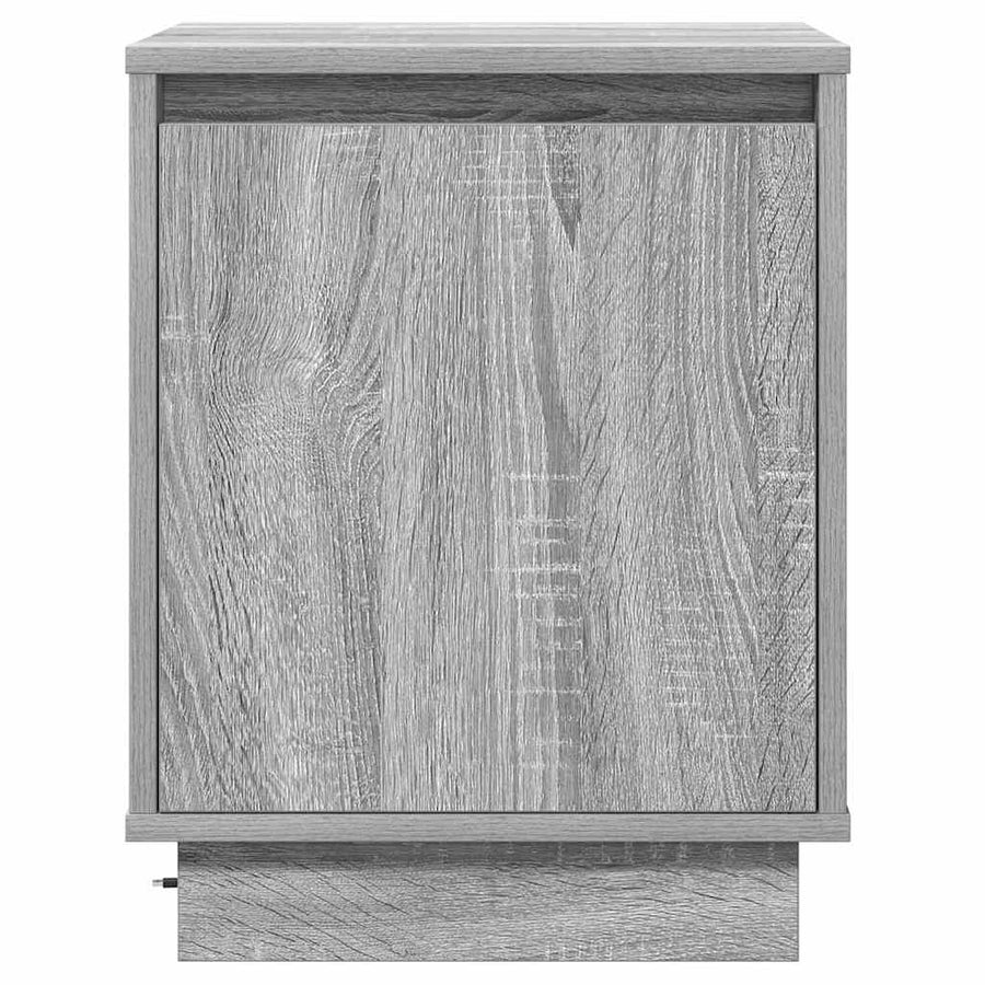 Nachtkastje 2 pcs Grijs 39 x 34,5 x 50 cm Bewerkt hout