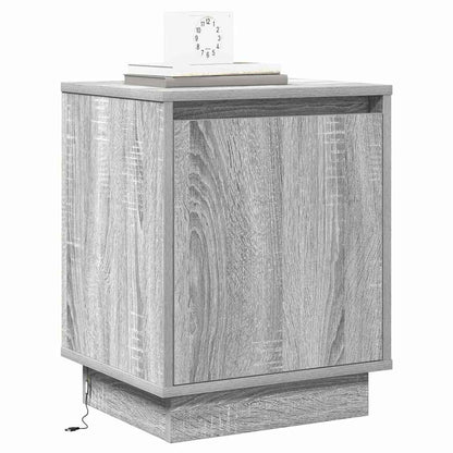 Nachtkastje 2 pcs Grijs 39 x 34,5 x 50 cm Bewerkt hout
