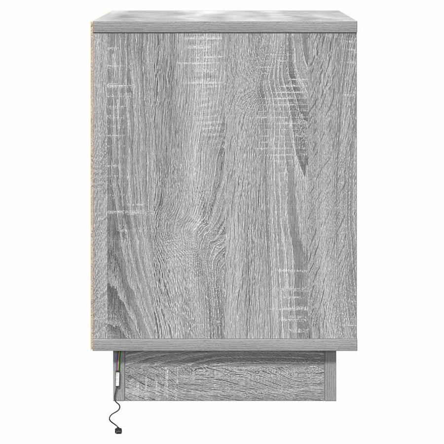 Nachtkastje 2 pcs Grijs 39 x 34,5 x 50 cm Bewerkt hout