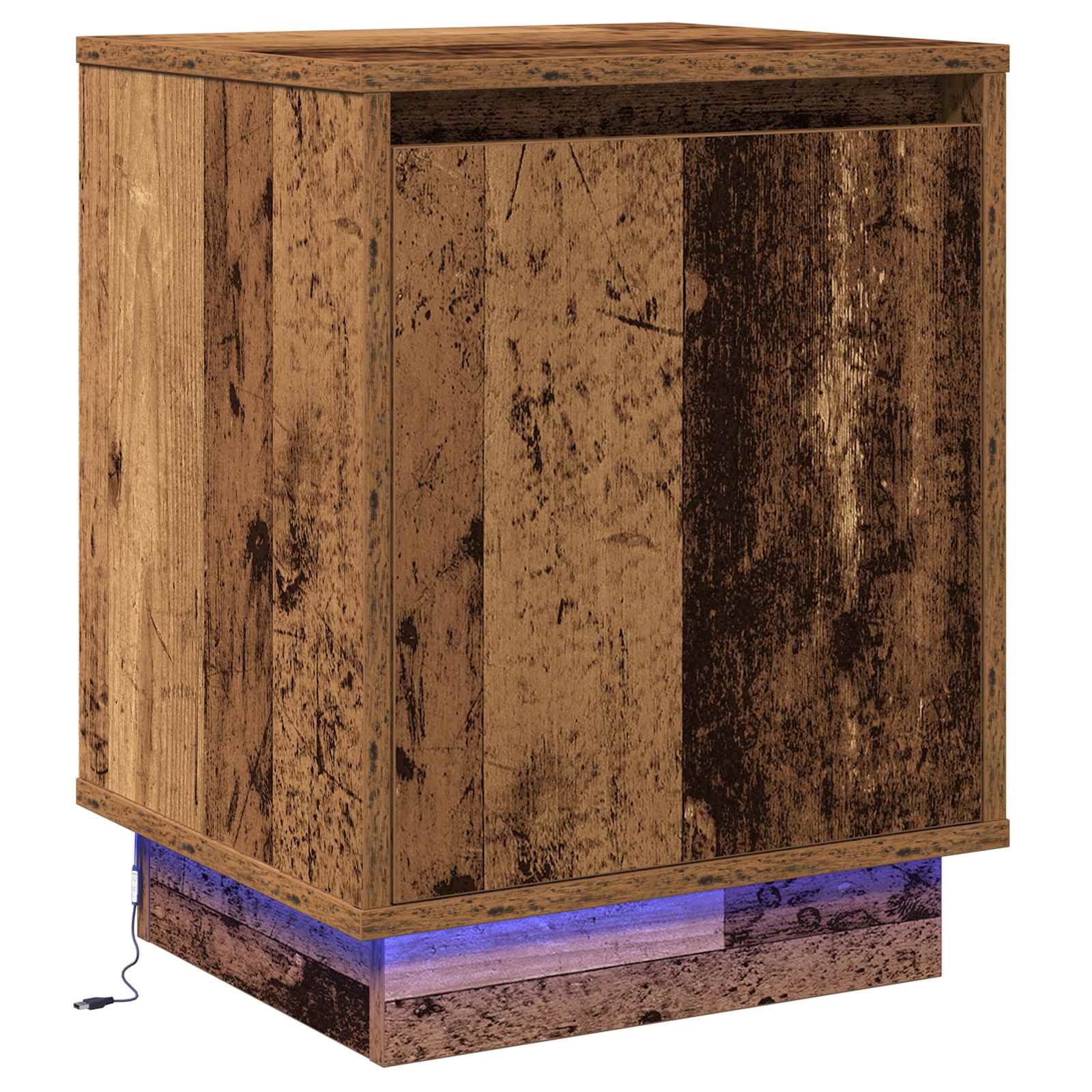 Nachtkastje Oudhout 39 x 34,5 x 50 cm Bewerkt hout