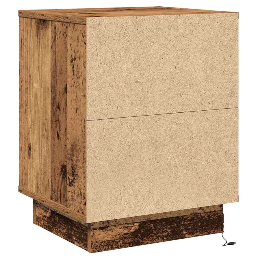 Nachtkastje Oudhout 39 x 34,5 x 50 cm Bewerkt hout