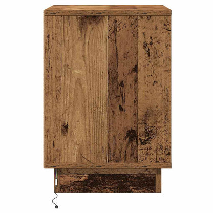 Nachtkastje Oudhout 39 x 34,5 x 50 cm Bewerkt hout