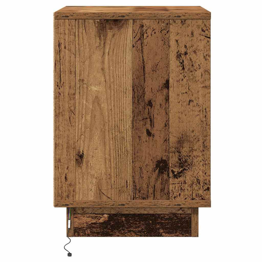 Nachtkastje Oudhout 39 x 34,5 x 50 cm Bewerkt hout