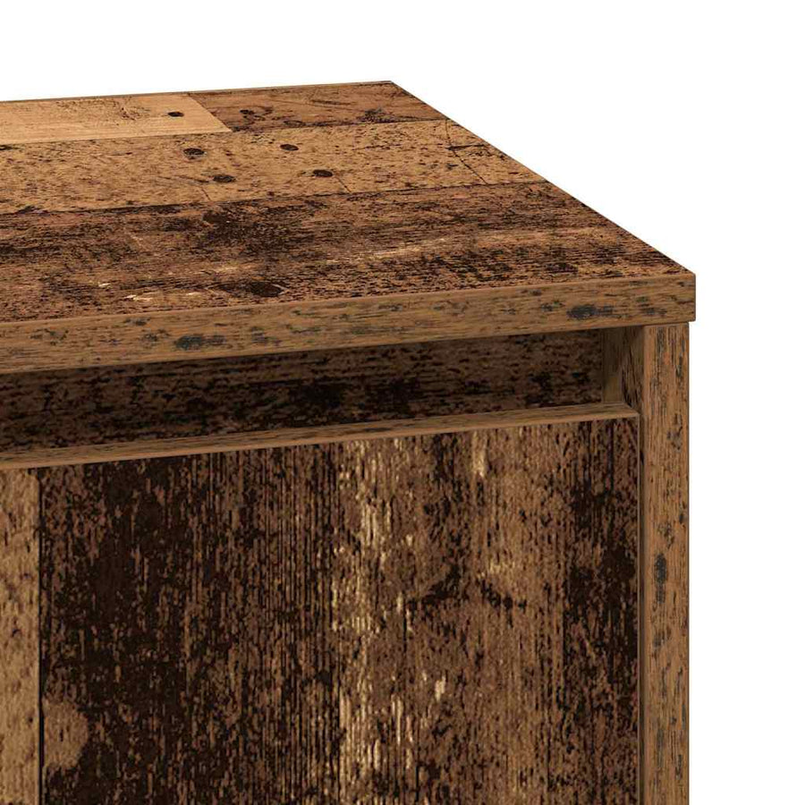 Nachtkastje 2 pcs Oudhout 39 x 34,5 x 50 cm Bewerkt hout