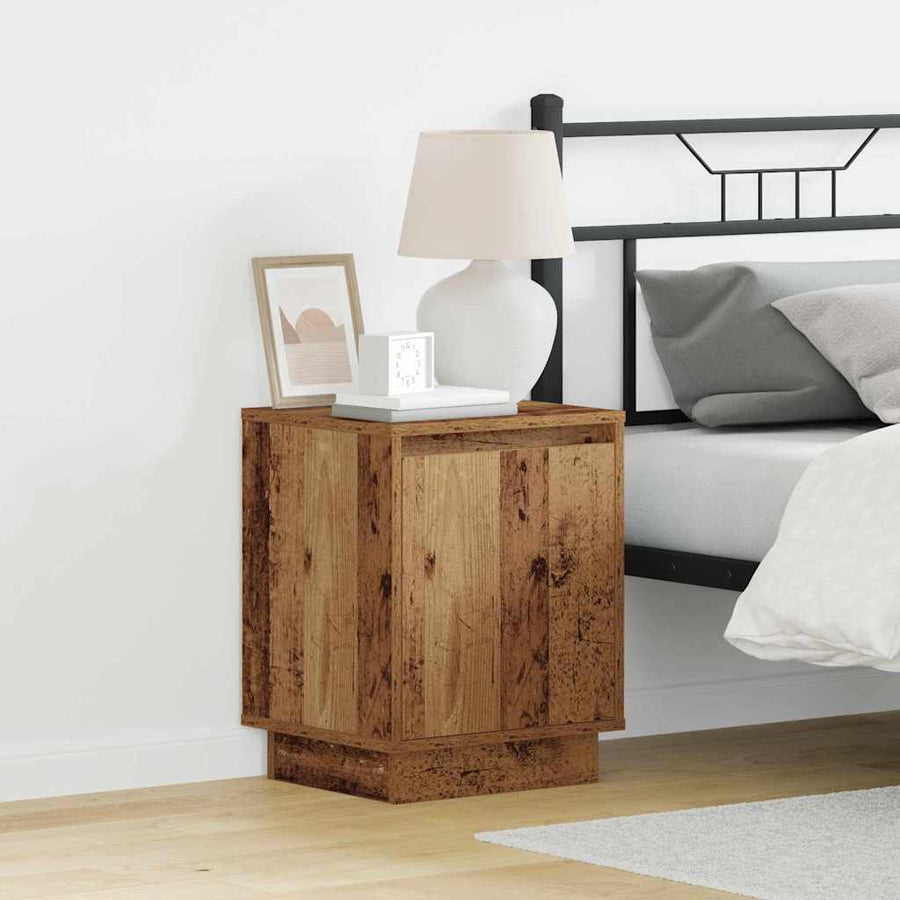 Nachtkastje 2 pcs Oudhout 39 x 34,5 x 50 cm Bewerkt hout