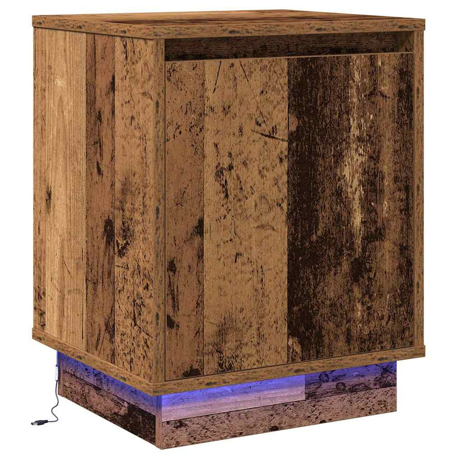 Nachtkastje 2 pcs Oudhout 39 x 34,5 x 50 cm Bewerkt hout