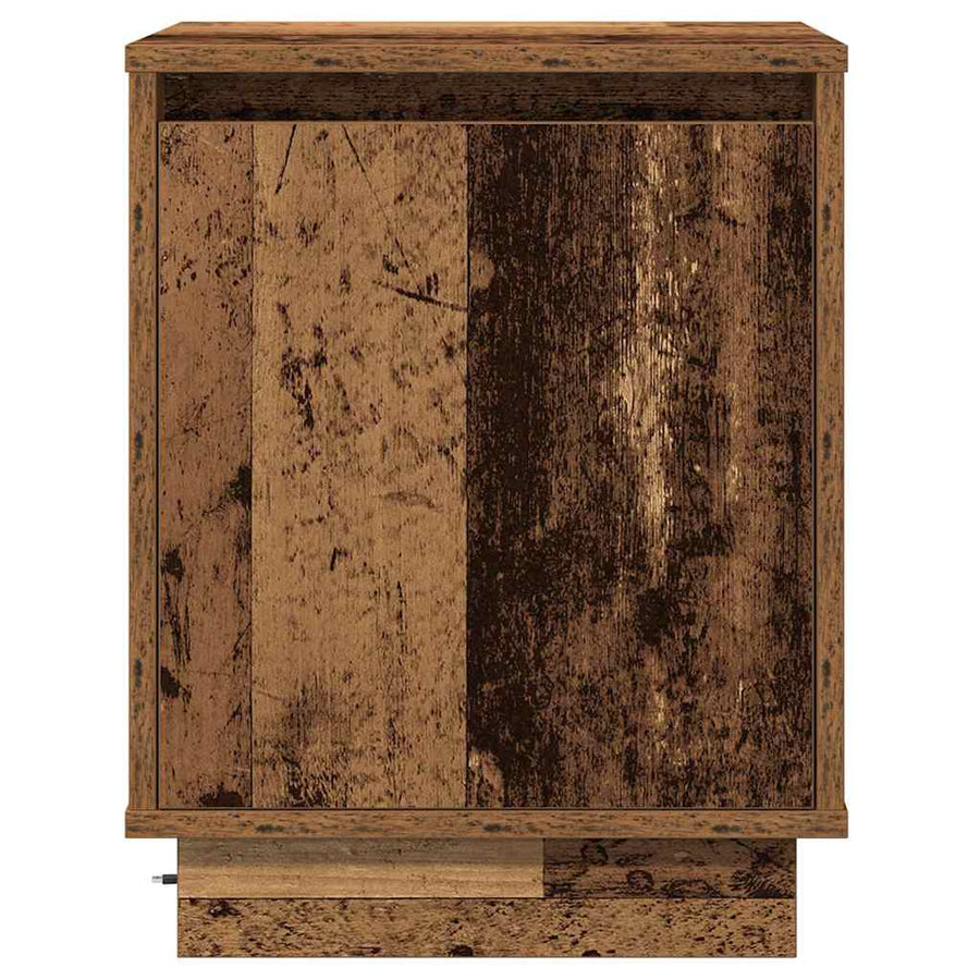 Nachtkastje 2 pcs Oudhout 39 x 34,5 x 50 cm Bewerkt hout