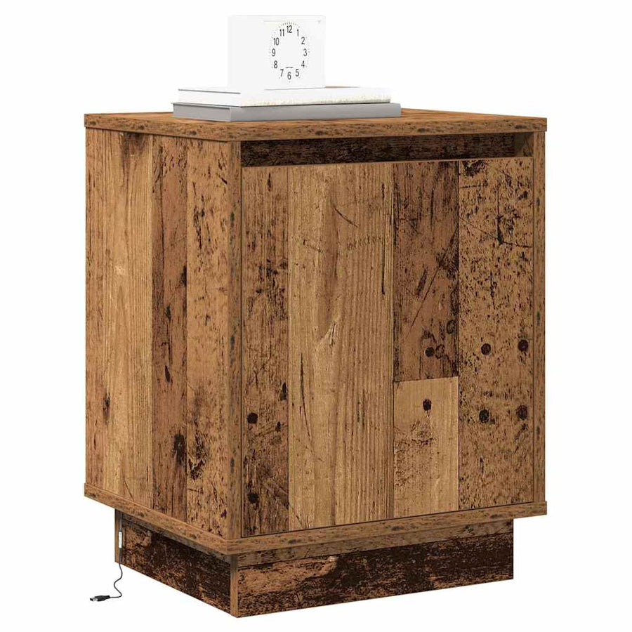 Nachtkastje 2 pcs Oudhout 39 x 34,5 x 50 cm Bewerkt hout