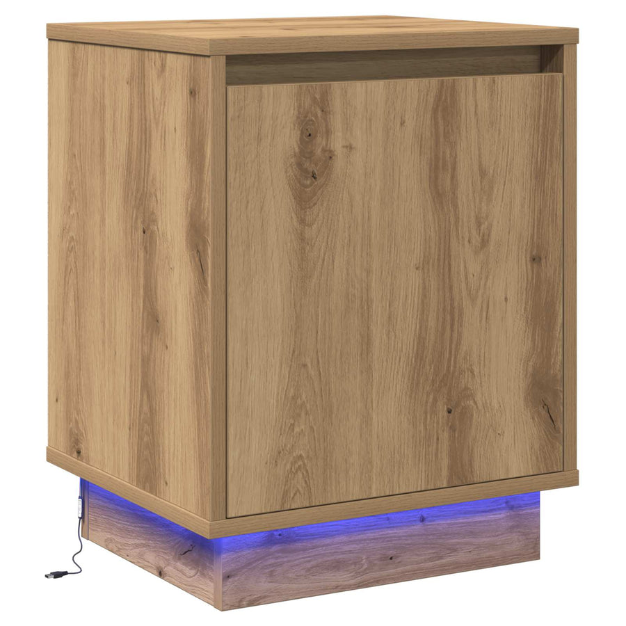 Nachtkastje Artisan Eiken 39 x 34,5 x 50 cm Bewerkt hout