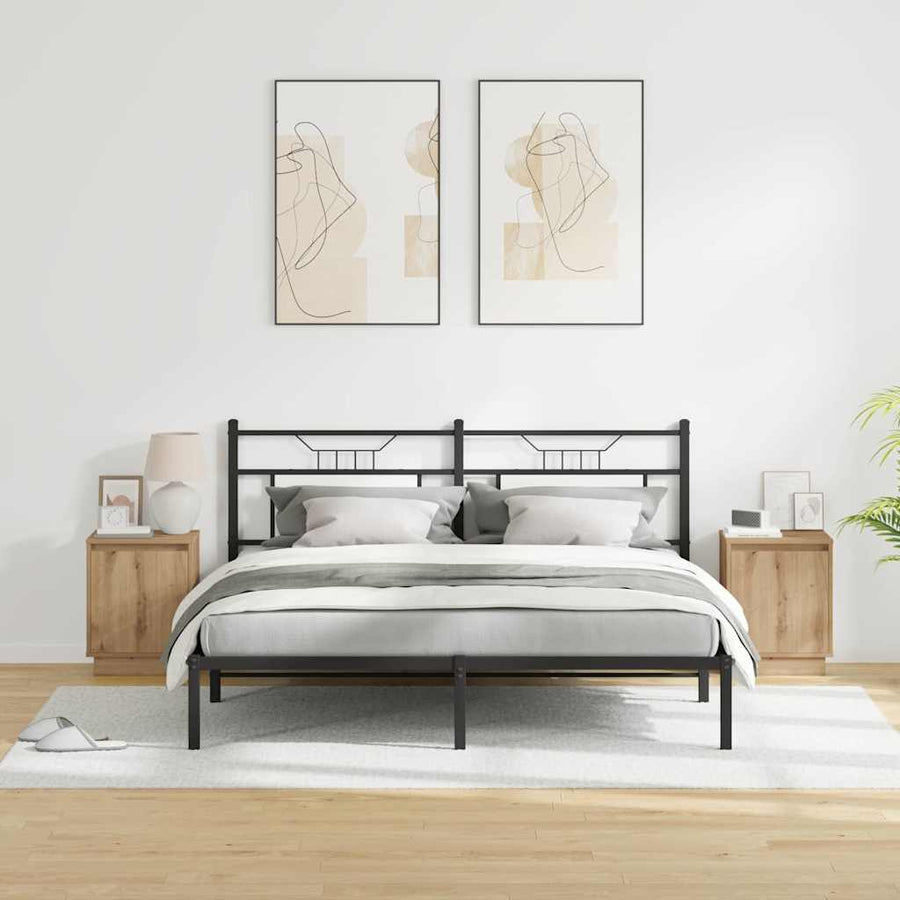 Nachtkastje 2 pcs Artisan Eiken 39 x 34,5 x 50 cm Bewerkt hout