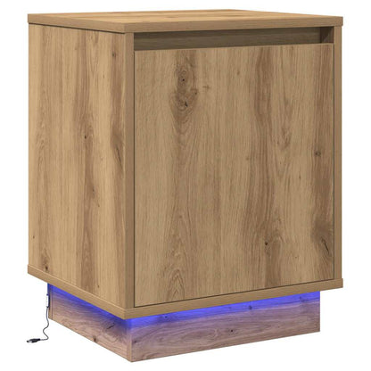 Nachtkastje 2 pcs Artisan Eiken 39 x 34,5 x 50 cm Bewerkt hout