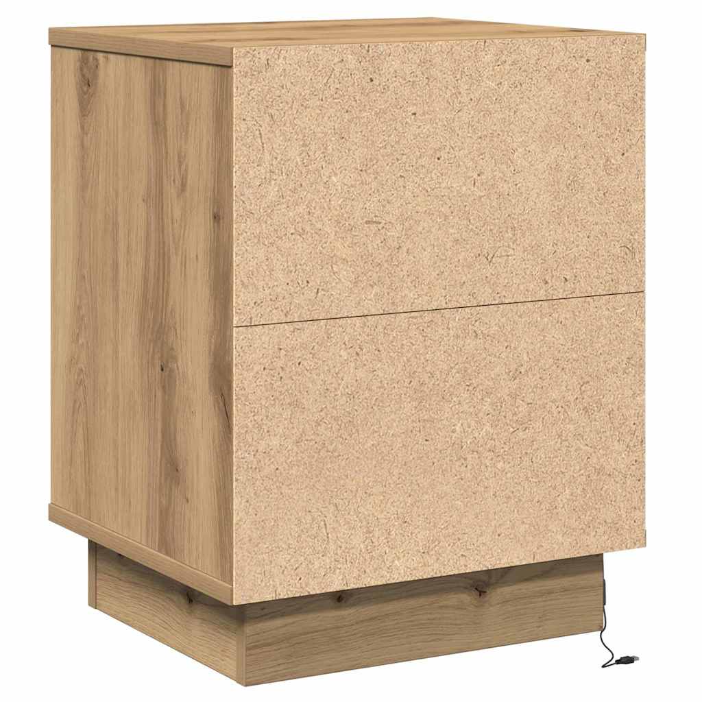 Nachtkastje 2 pcs Artisan Eiken 39 x 34,5 x 50 cm Bewerkt hout