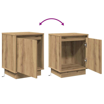 Nachtkastje 2 pcs Artisan Eiken 39 x 34,5 x 50 cm Bewerkt hout