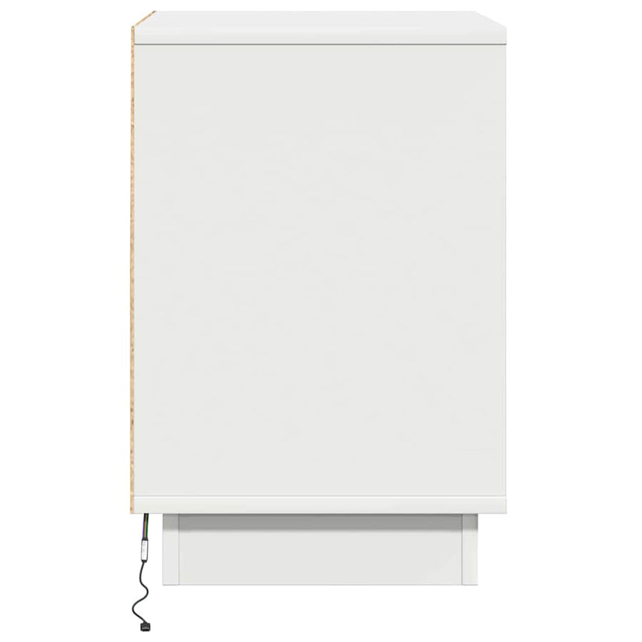 Nachtkastje met lade 2 pcs Wit 39 x 34,5 x 50 cm Bewerkt hout