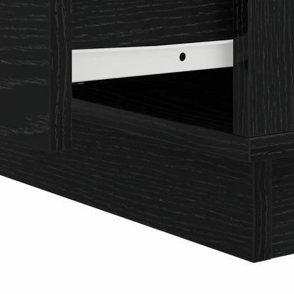 Nachtkastje 2 pcs Zwart Eiken 39 x 34,5 x 50 cm Bewerkt hout