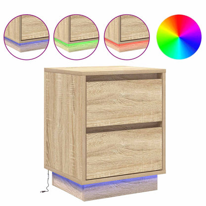 Nachtkastje Sonoma Eiken 39 x 34,5 x 50 cm Bewerkt hout